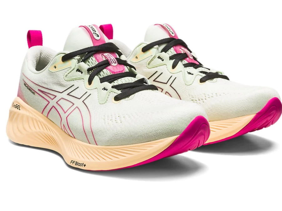 ASICS Women's Gel-Cumulus 25 Running Shoes in Whisper Green/Pink Rave