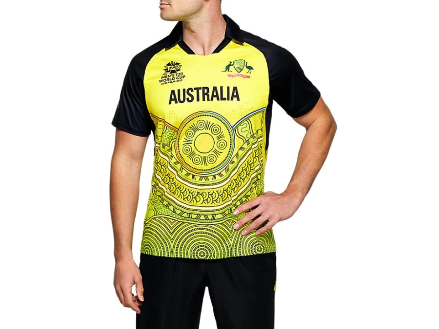 ASICS Men's Cricket Australia T20 World Cup Replica Shirt - Blazing Yellow