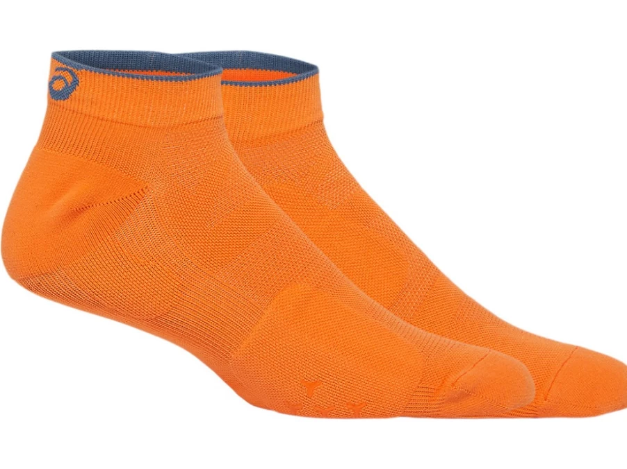 ASICS Men's Pro-Fit Ankle Socks in Sun Peach/Steel Blue - Performance Athletic Socks