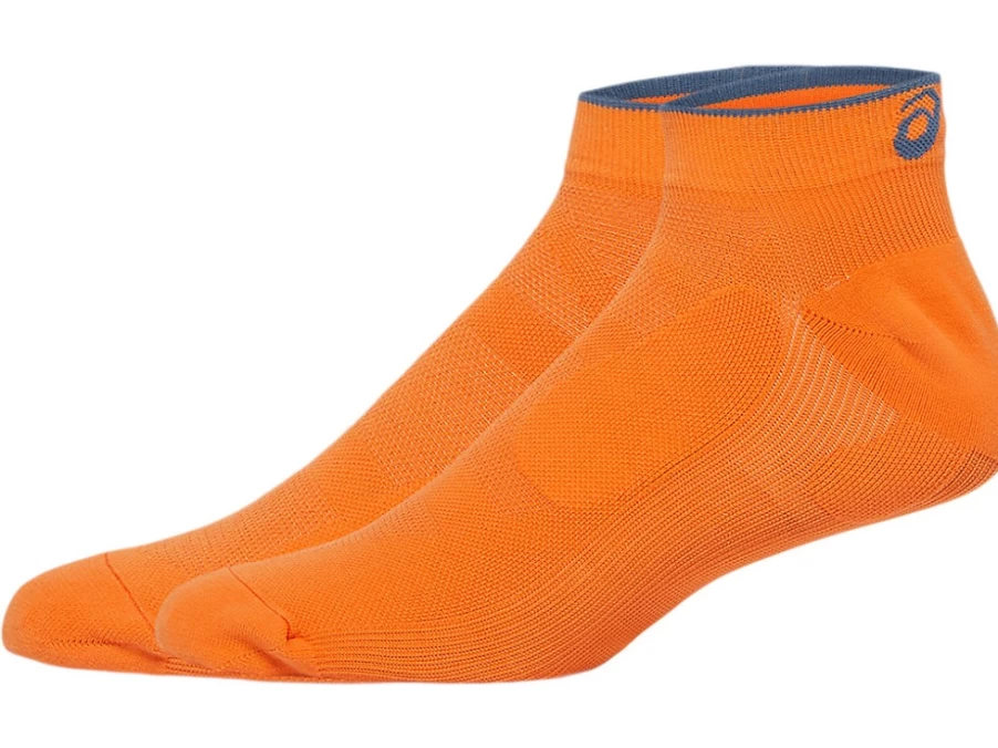 ASICS Men's Pro-Fit Ankle Socks in Sun Peach/Steel Blue - Performance Athletic Socks