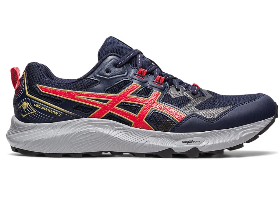 ASICS Gel-Sonoma 7 Men's Trail Running Shoes - Midnight/Electric Red
