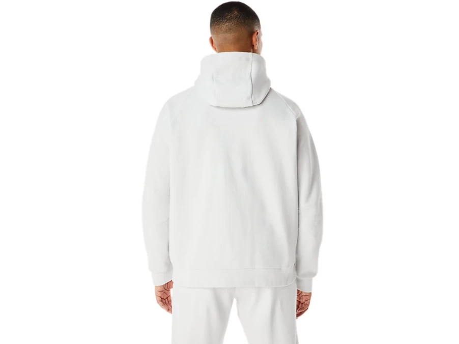 ASICS Men's Glacier Grey Mobility Knit Hoodie - Lightweight Performance Pullover