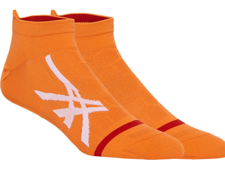 ASICS Men's Light Single Tab Socks in Sun Peach - Breathable Athletic Socks