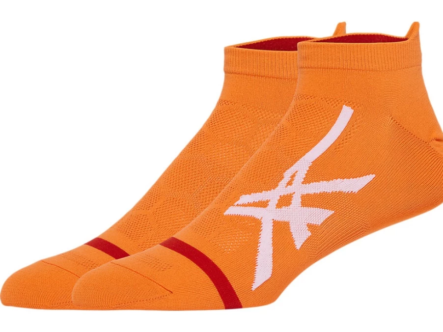 ASICS Men's Light Single Tab Socks in Sun Peach - Breathable Athletic Socks