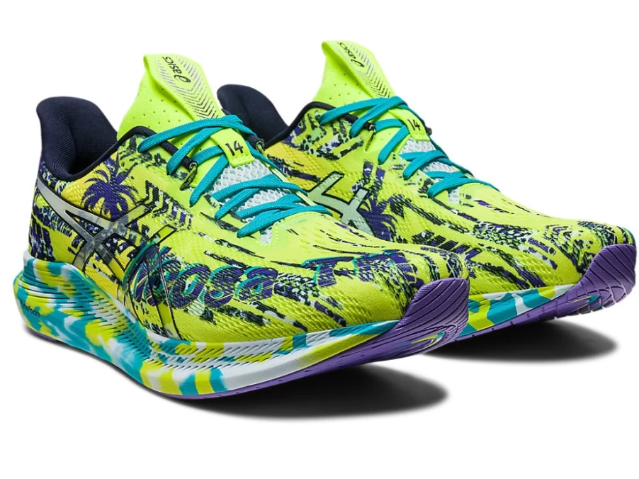 ASICS Noosa Tri 14 Men's Running Shoes in Lime Zest/Sky