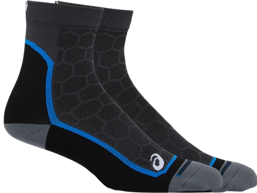 ASICS Men's Road Quarter Socks in Performance Black for Running & Athletic Performance