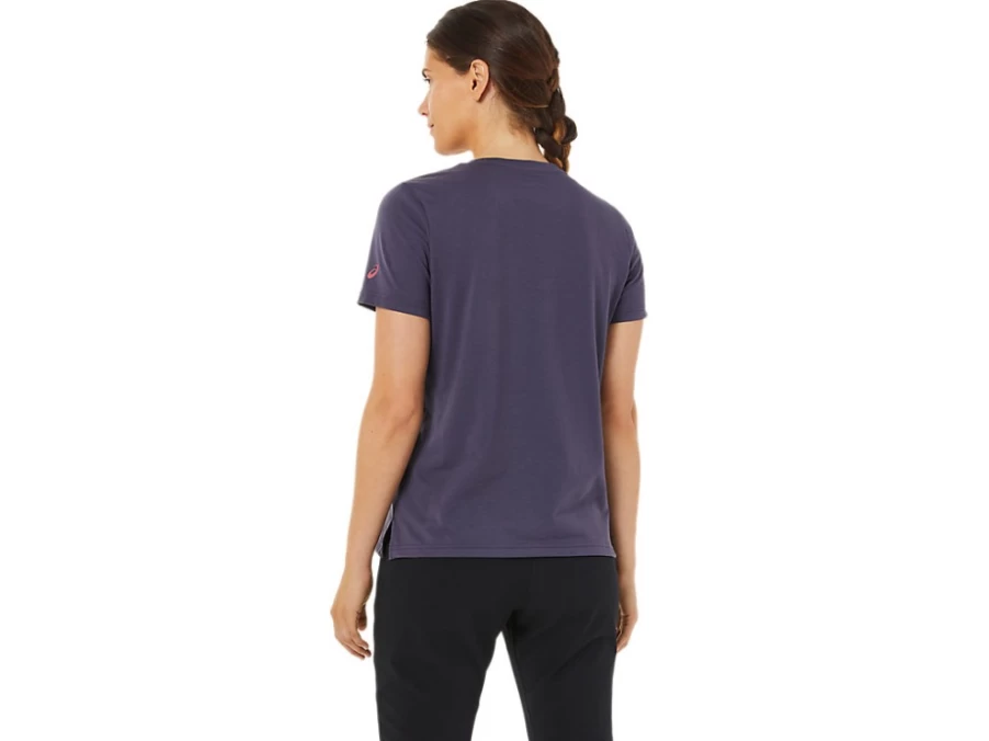ASICS Women's Indigo Fog Logo Graphic Tee - Stylish Casual T-Shirt