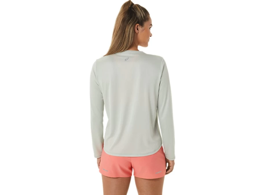 ASICS Women's Light Sage Fujitrail Logo Long Sleeve Running Top