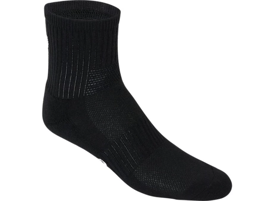 ASICS Men's Pace Quarter Socks in Triple Black - Lightweight Running Athletic Socks