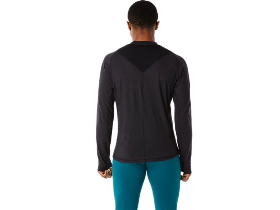 ASICS Men's Winter Run Long Sleeve Top in Performance Black for Cold Weather Training