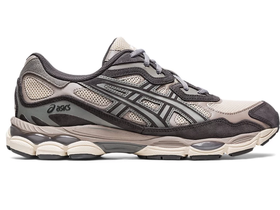 ASICS Gel-NYC Men's Running Shoes in Oatmeal/Obsidian Grey - Cushioned Comfort & Support