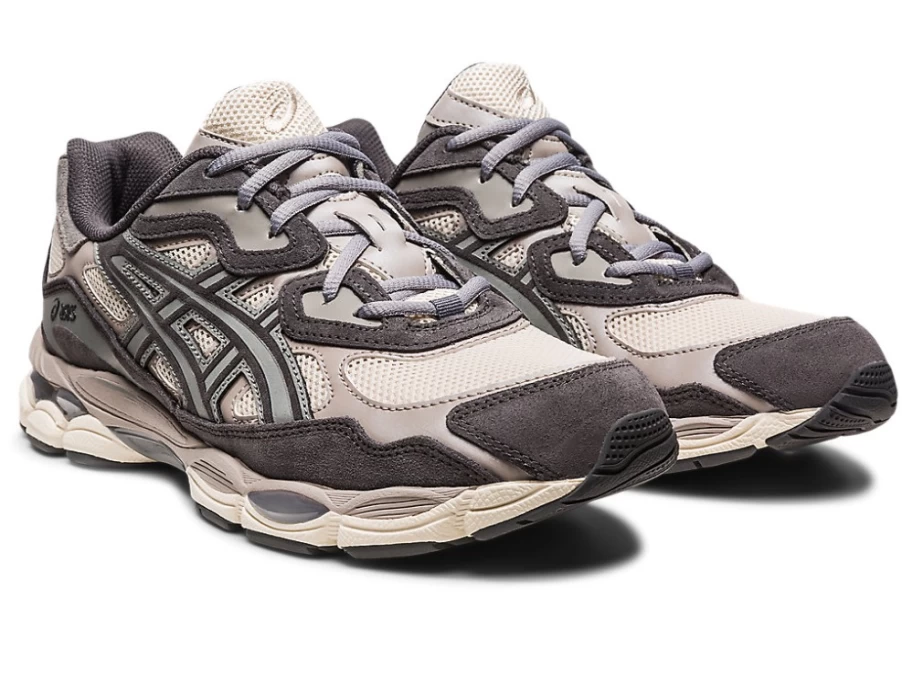 ASICS Gel-NYC Men's Running Shoes in Oatmeal/Obsidian Grey - Cushioned Comfort & Support