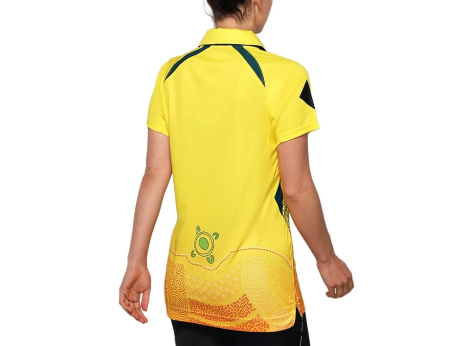ASICS Women's Cricket Australia Replica Indi Shirt in Safety Yellow