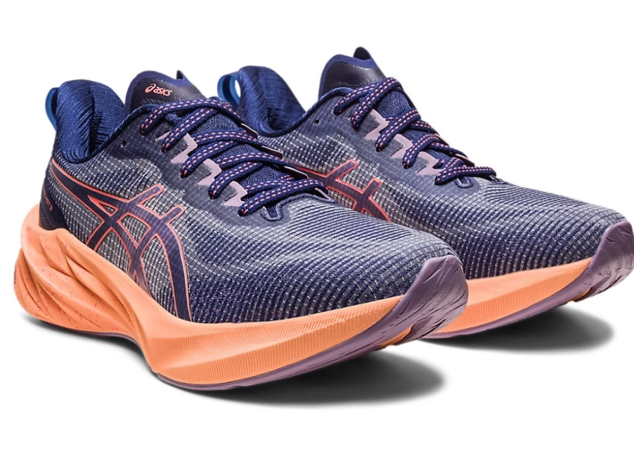 ASICS Women's Novablast 3 Le Running Shoes - Indigo Blue/Papaya