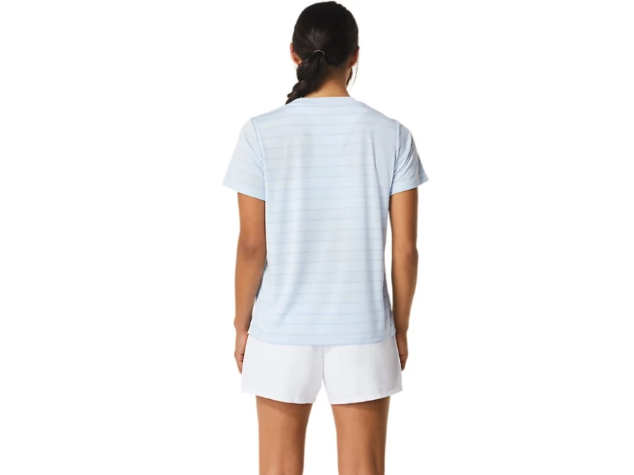 ASICS Women's Soft Sky Court Stripe Short Sleeve Tennis Top