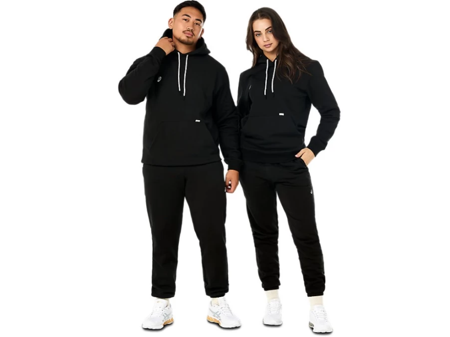ASICS Men's Urban Black Fleece Pants for Comfort & Warmth