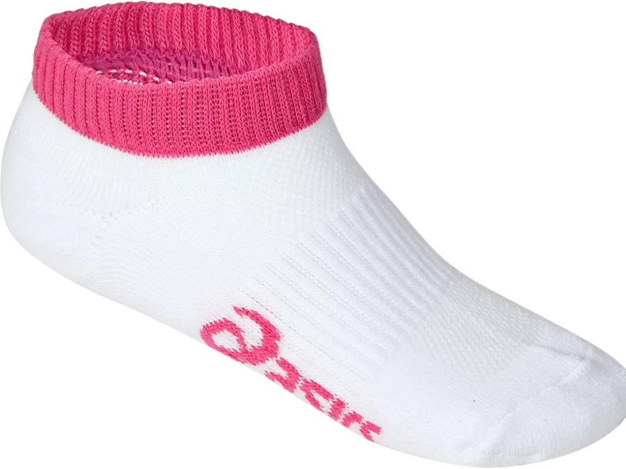 ASICS Kids Pace Low Socks for Girls - Brilliant White & Pink Cameo - Comfortable Athletic Socks