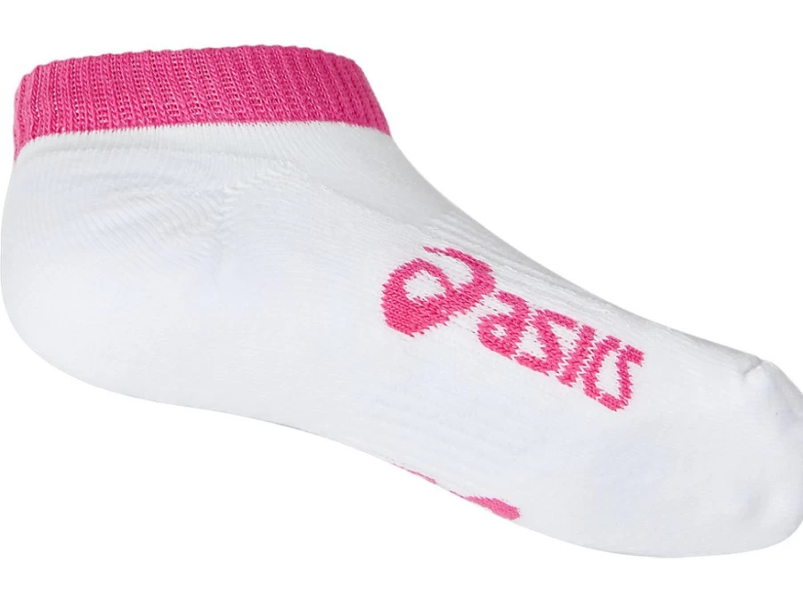 ASICS Kids Pace Low Socks for Girls - Brilliant White & Pink Cameo - Comfortable Athletic Socks