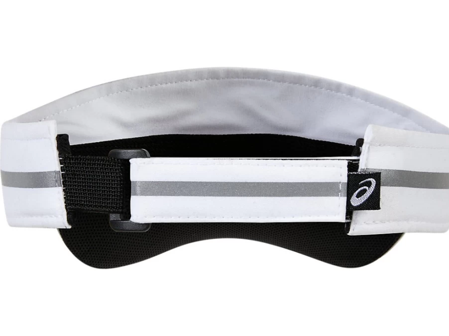ASICS Men's Brilliant White Running Visor - Lightweight Performance Sun Hat for Athletic Training