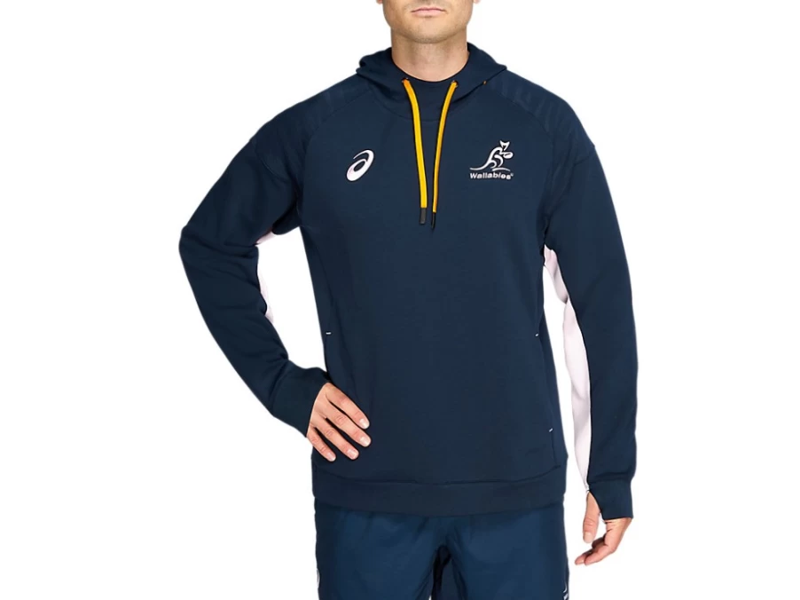 ASICS Men's French Blue Wallabies Training Hoodie - Performance Workout Sweatshirt