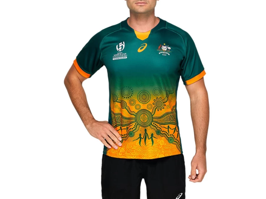 ASICS Men's Wallaroos Rugby World Cup Alternate Jersey - Wallabies Green