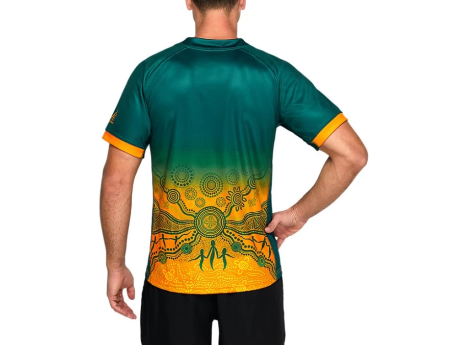 ASICS Men's Wallaroos Rugby World Cup Alternate Jersey - Wallabies Green