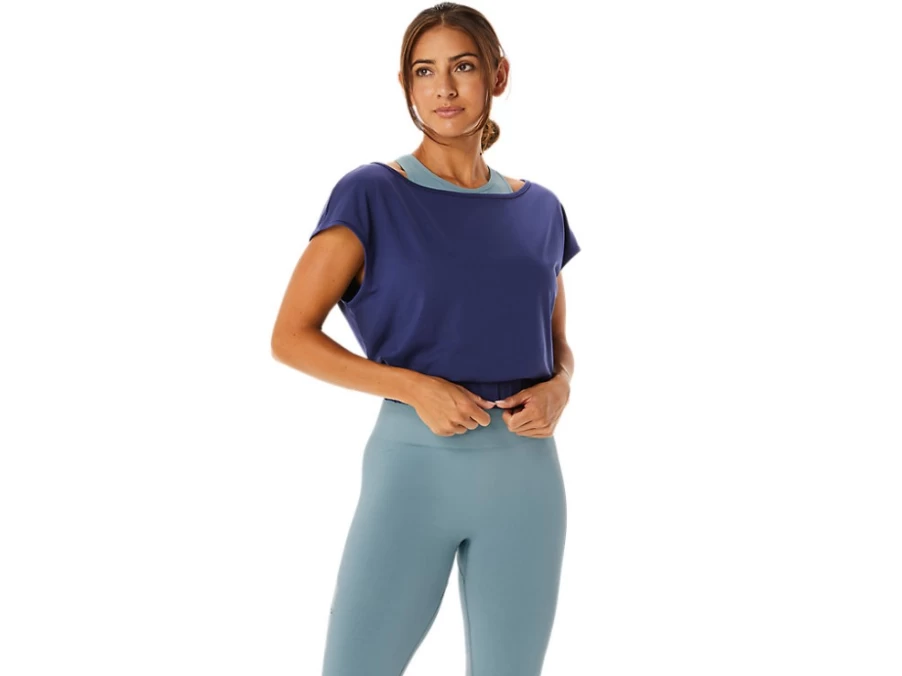 ASICS Women's Indigo Blue Nagino Flex Short Sleeve Top