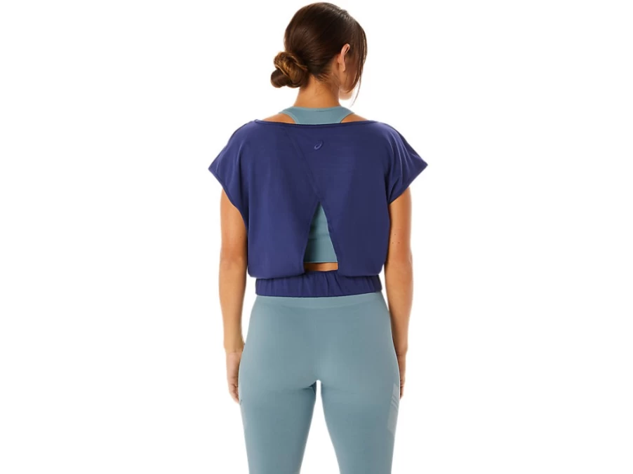 ASICS Women's Indigo Blue Nagino Flex Short Sleeve Top