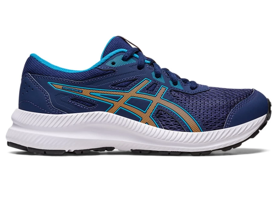 ASICS Kids Contend 8 GS Running Shoes - Indigo Blue/Sun Peach