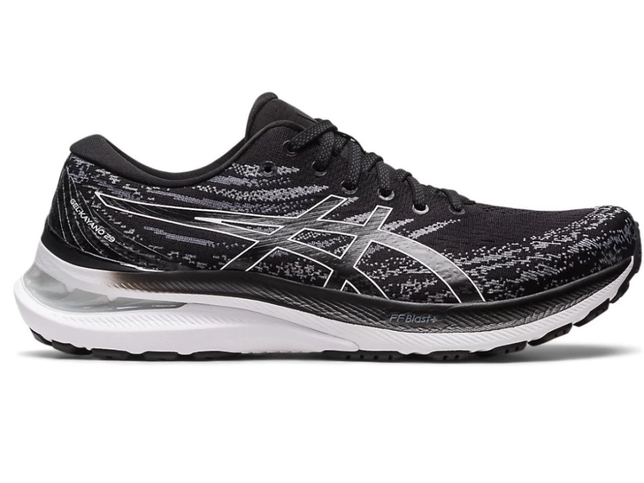 ASICS Men's Gel-Kayano 29 (2E Wide) Running Shoes - Black/White
