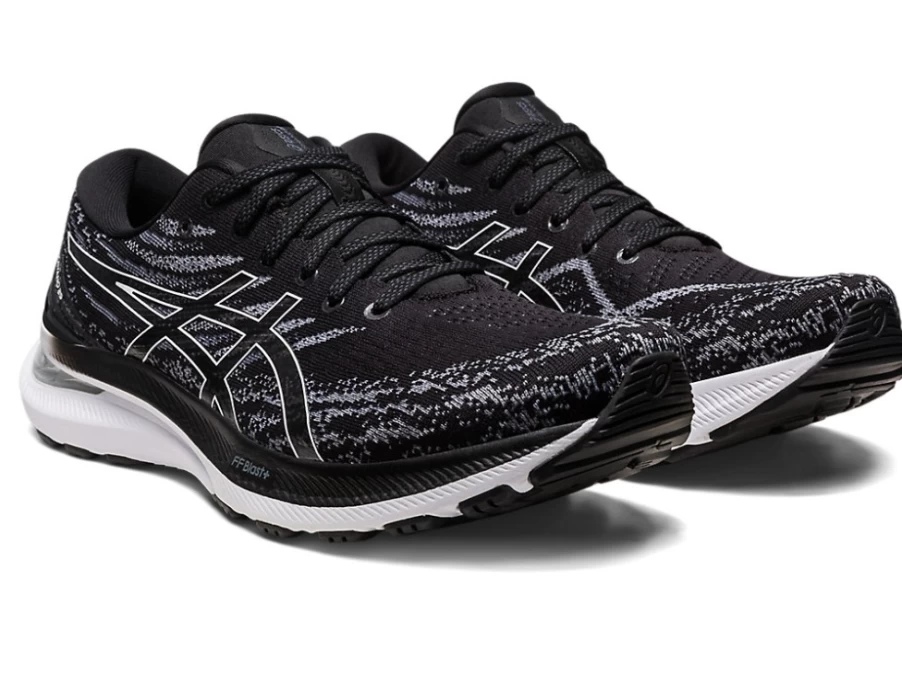 ASICS Men's Gel-Kayano 29 (2E Wide) Running Shoes - Black/White
