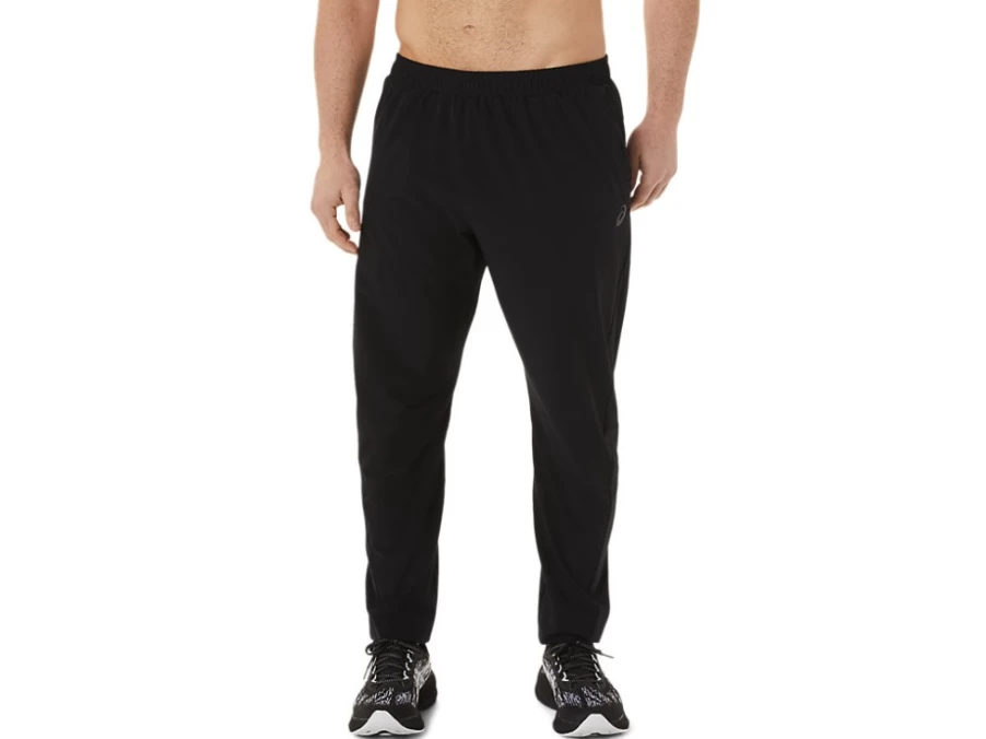 ASICS Men's Performance Black Woven Pants for Athletic Wear