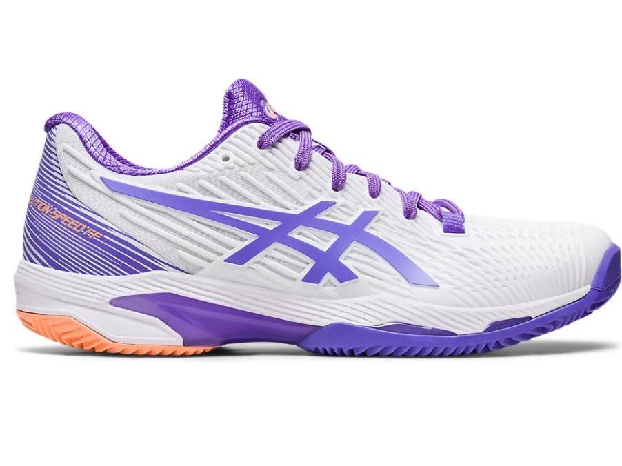 ASICS Solution Speed FF 2 Women's Tennis Shoes - White/Amethyst, Herringbone Outsole