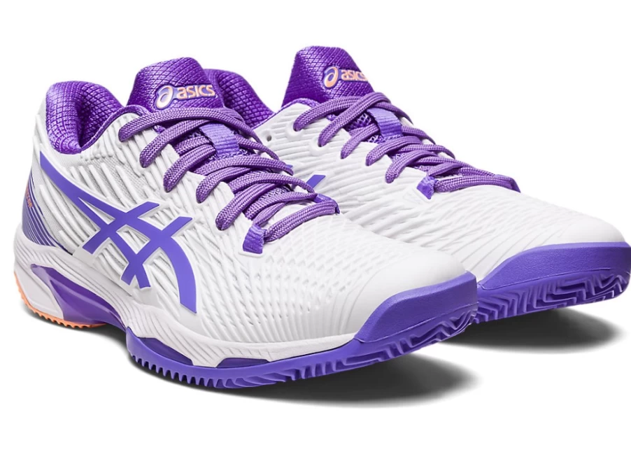 ASICS Solution Speed FF 2 Women's Tennis Shoes - White/Amethyst, Herringbone Outsole