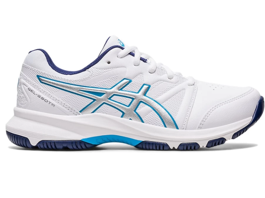 ASICS Kids Gel-550Tr GS Sneakers in White/Island Blue - Lightweight Running Shoes for Children