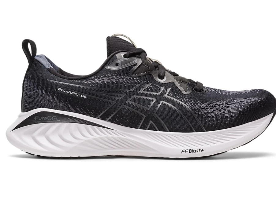 ASICS Women's Gel-Cumulus 25 Running Shoes - 2A Narrow Width, Black/White