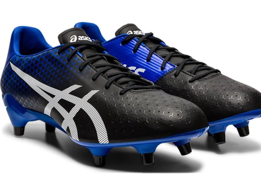 ASICS Menace 3 ST Men's Soccer Cleats - Black/White Football Shoes for Men