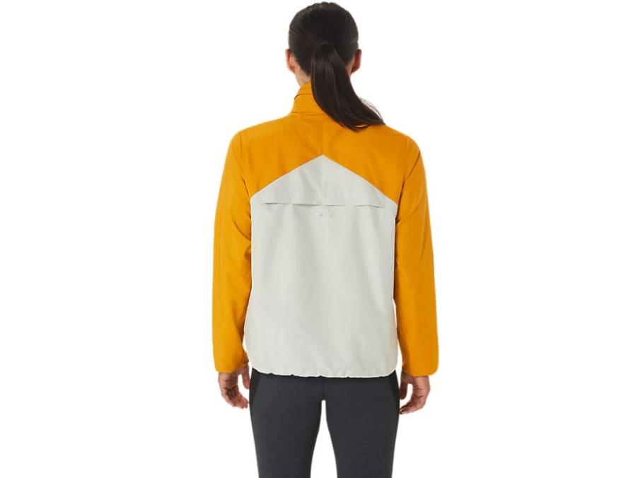 ASICS Fujitrail Anorak Women's Jacket - Sandstorm/Light Sage Outdoor Running Shell