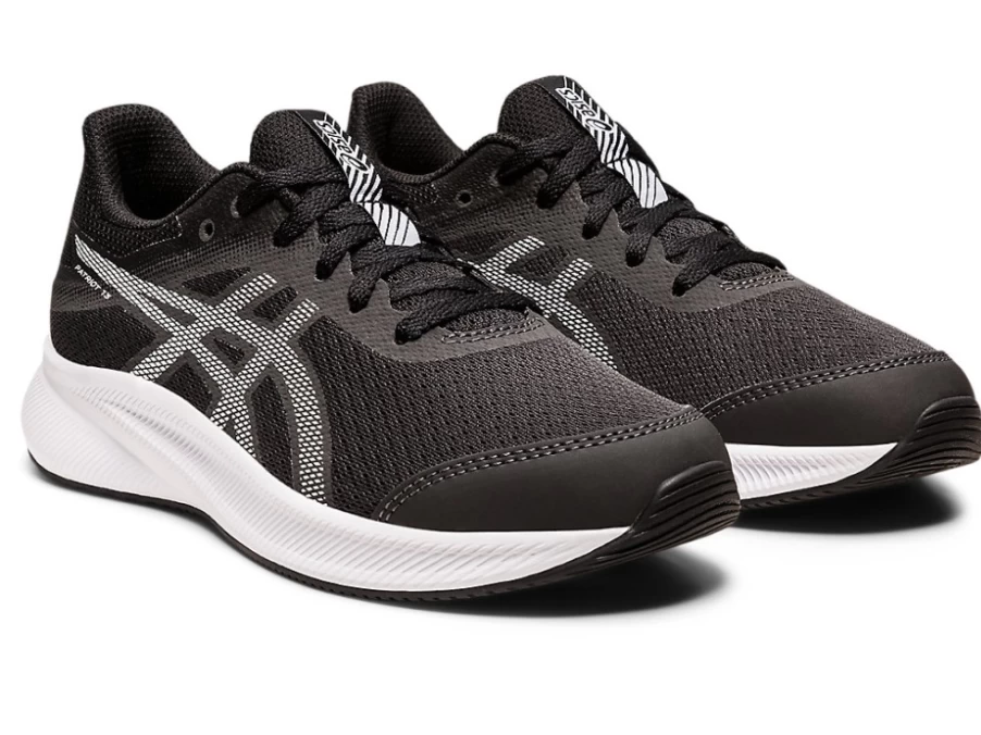 ASICS Kids' Patriot 13 GS Sneakers in Graphite Grey/White - Lightweight Running Shoes for Children