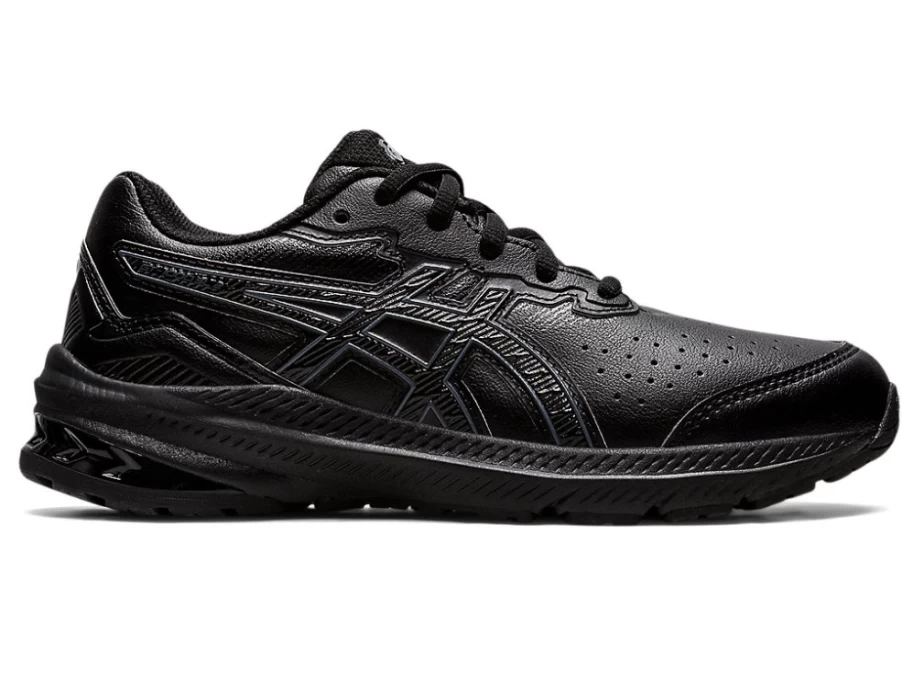 ASICS GT-1000 Kids' Synthetic Leather Running Shoes - Black/Black