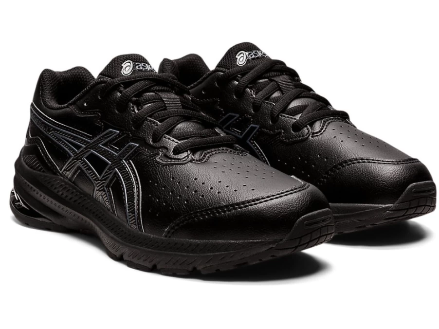 ASICS GT-1000 Kids' Synthetic Leather Running Shoes - Black/Black
