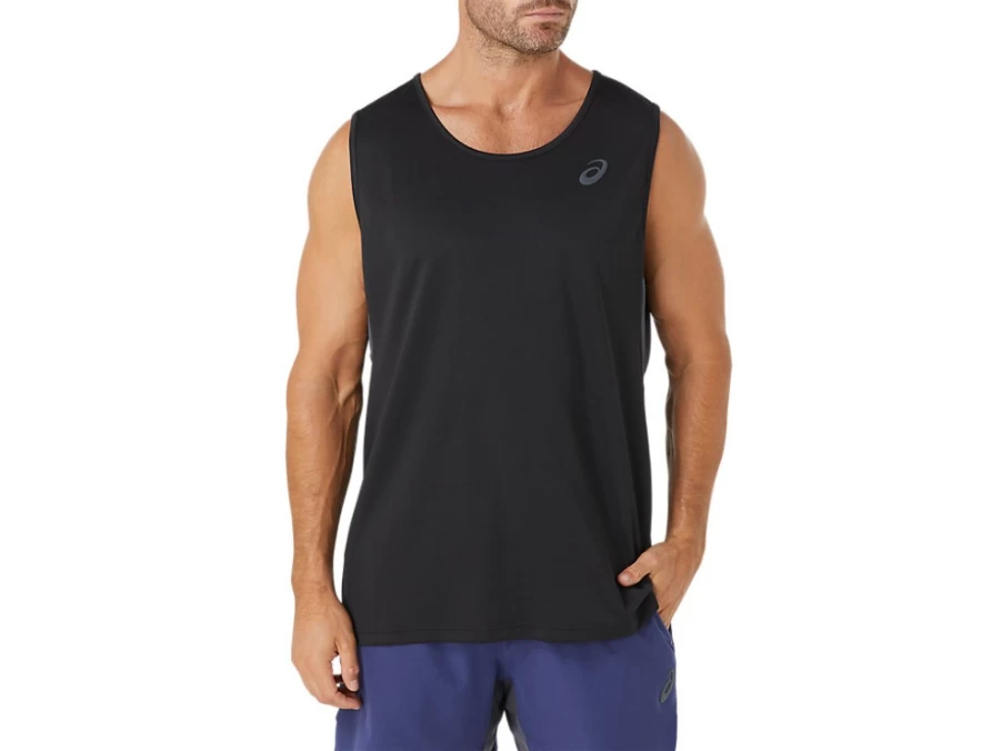 ASICS Men's Performance Singlet - Performance Black Athletic Shirt for Running & Training