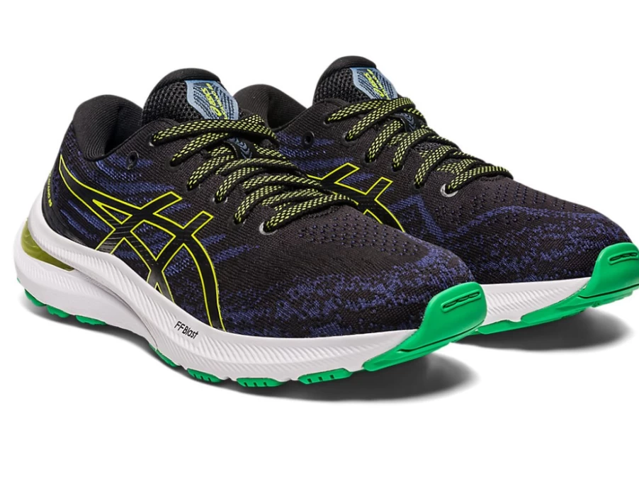 ASICS Gel-Kayano 29 GS Kids Running Shoes - Black/Lime Zest