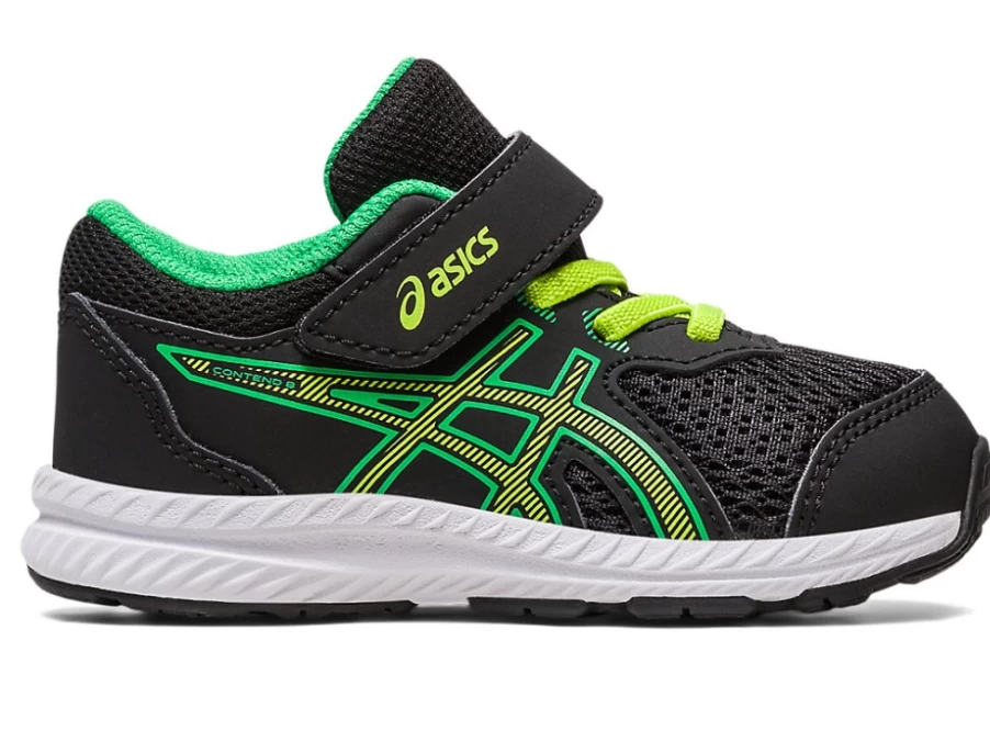 ASICS Kids Contend 8 Running Shoes - Black/Lime Zest