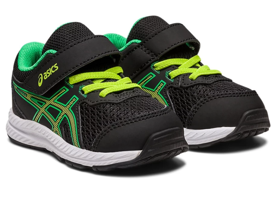 ASICS Kids Contend 8 Running Shoes - Black/Lime Zest