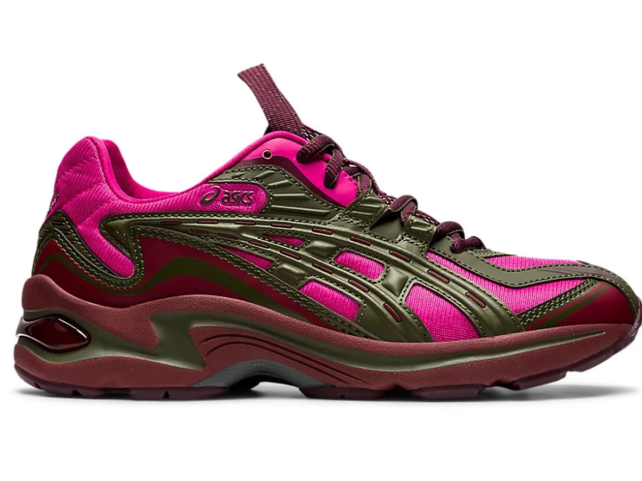 ASICS Womens FB1-S Gel-Preleus Running Shoes - Pink Rave/Olive Canvas