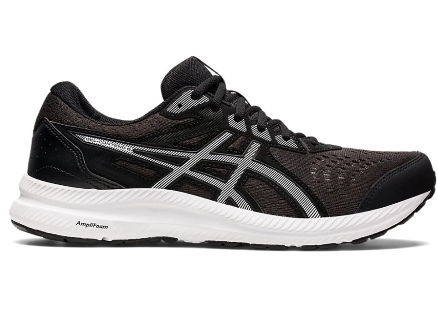 ASICS Men's Gel-Contend 8 Running Shoes - Black/White - Lightweight Comfort & Support