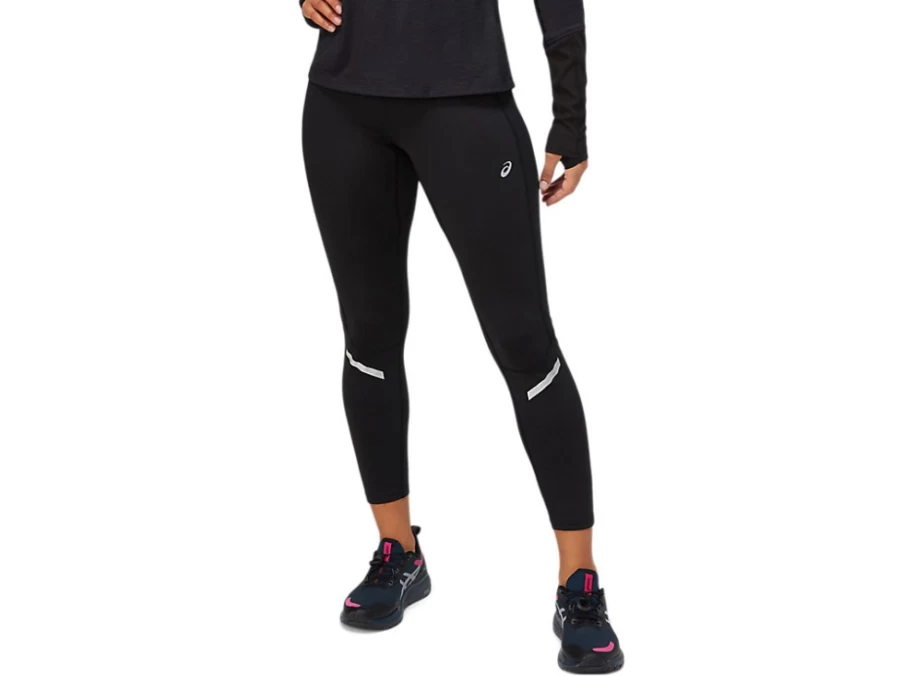 ASICS Women's Lite-Show Tight in Performance Black for Enhanced Visibility