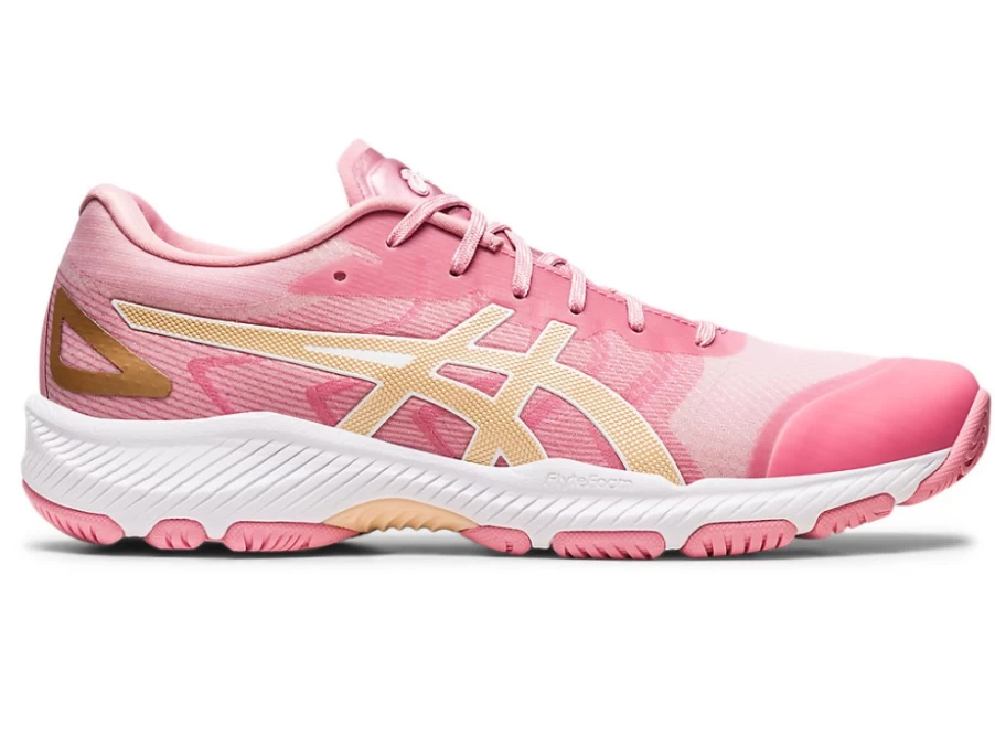 ASICS Women's Netburner Professional FF 3 Tennis Shoes in Fruit Punch/Champagne
