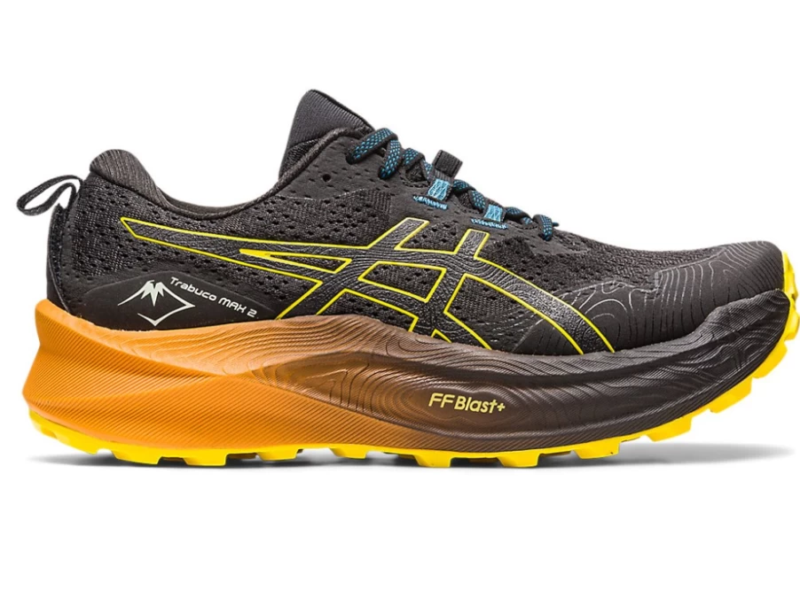 ASICS Trabuco Max 2 Men's Trail Running Shoes - Black/Golden Yellow